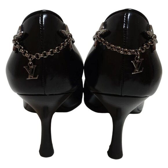 LOUIS VUITTON - Black Women's Pumps Leather 182-081225 - Picture 3 of 6